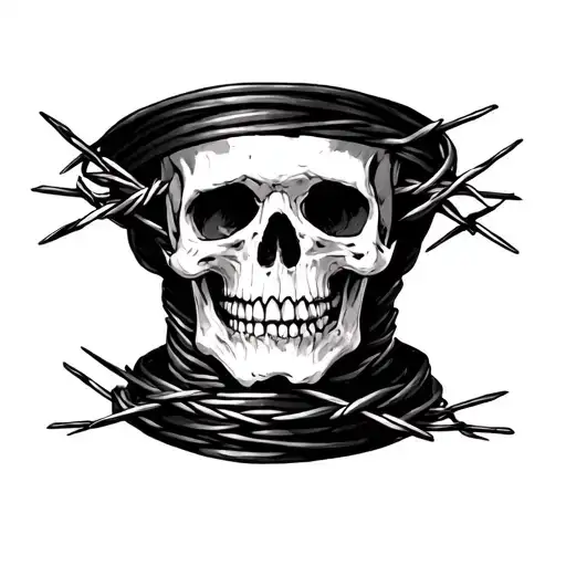 Barbed Wire Collar Bone tattoo design idea