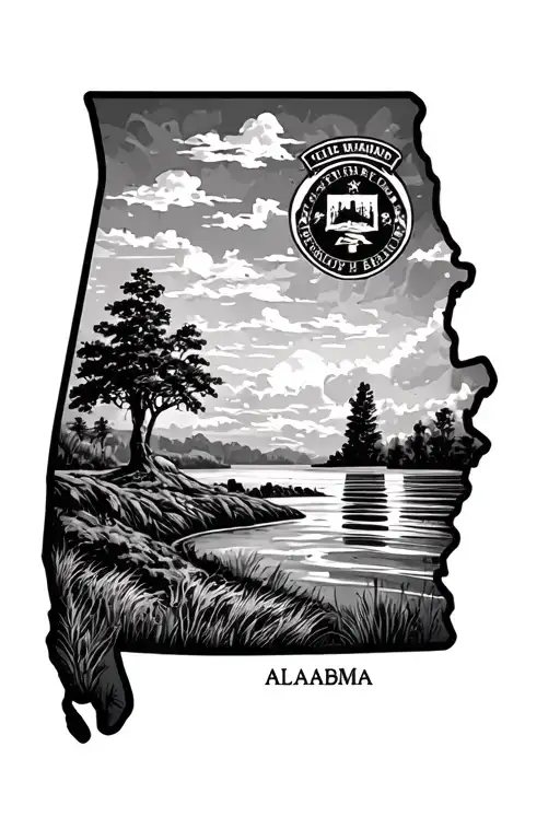 state of Alabama  tattoo design idea