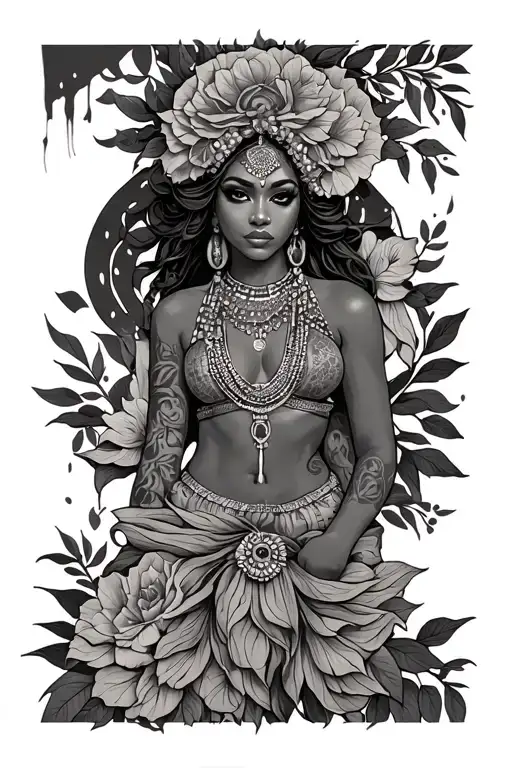 Oshun tattoo design idea