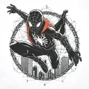 7206 miles morales leap tattoo design idea