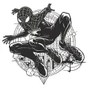 7206 miles morales leap tattoo design idea