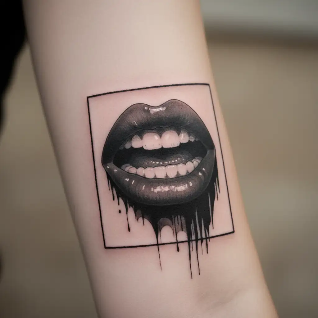 Throat tattoo design idea