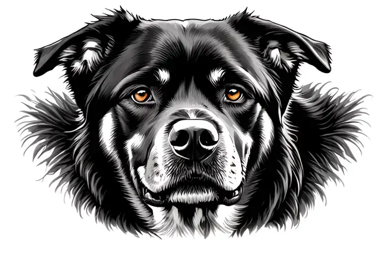 rottweiler wolf tattoo design idea