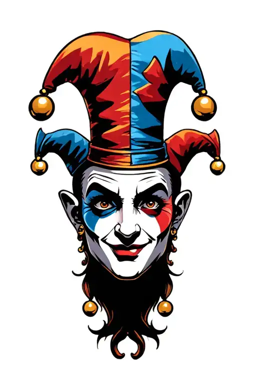 jester hat tattoo design idea