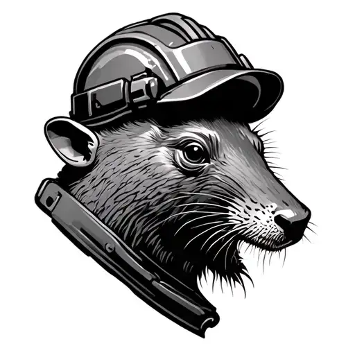 worker mole tattoo design idea