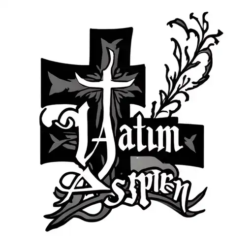 "Tatum Aspen" Cross tattoo tattoo design idea