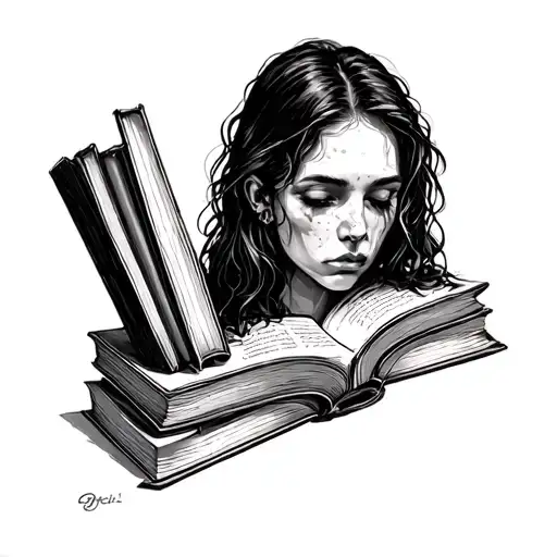 abuse survivor. and books and music tattoo design idea