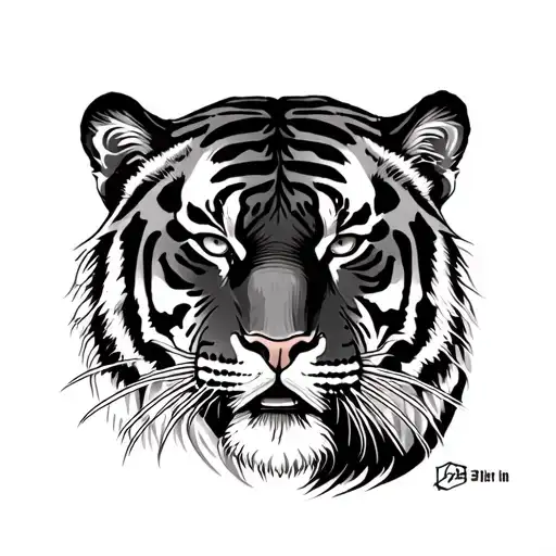 get rich or die tryin with tiger surrounded tattoo design idea