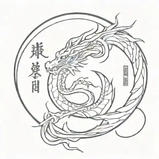 sun Tzu quote with a dragon intertwined tattoo design idea