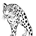 snow leopard tattoo design idea