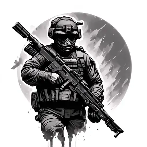 special forces assault tattoo design idea