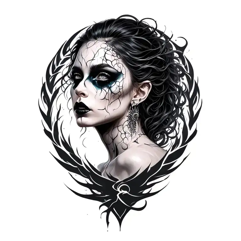 un vortex goth energy tattoo design idea