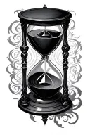 gothic hourglass tattoo design idea
