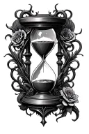 gothic hourglass tattoo design idea