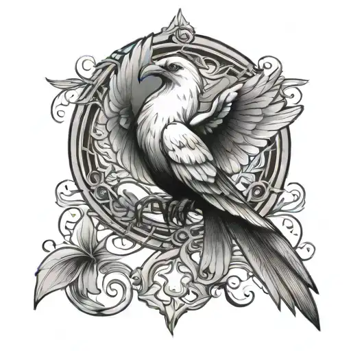 Holy Spirit tattoo design idea