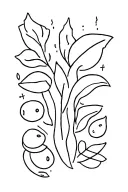 celery, olive, ham, dumpling, beans tattoo design idea