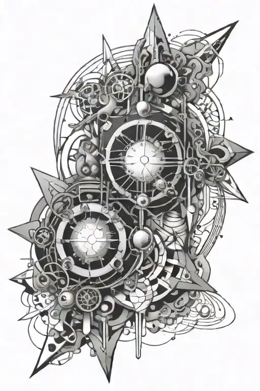 quantum physics themed tattoo tattoo design idea