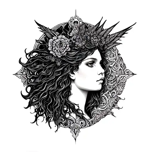 hecate goddess tattoo design idea