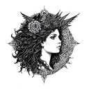 hecate goddess tattoo design idea