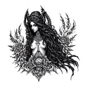 hecate goddess tattoo design idea