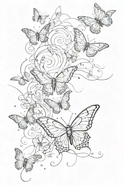 the storm will pass in Arabic, butterflies, cross tattoo design idea