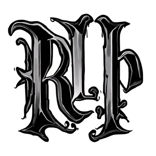 "R.L.P" nothing tattoo design idea