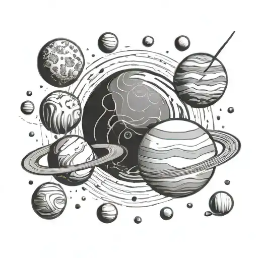 planets of 06 December 2004 tattoo design idea