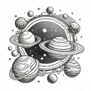 planets of 06 December 2004 tattoo design idea