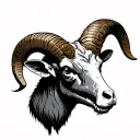 zombie ram head tattoo design idea