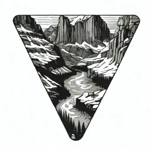 Glacier National Park Grinnell Glacier tattoo design idea