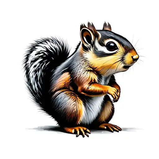 Chipmunk tattoo design idea
