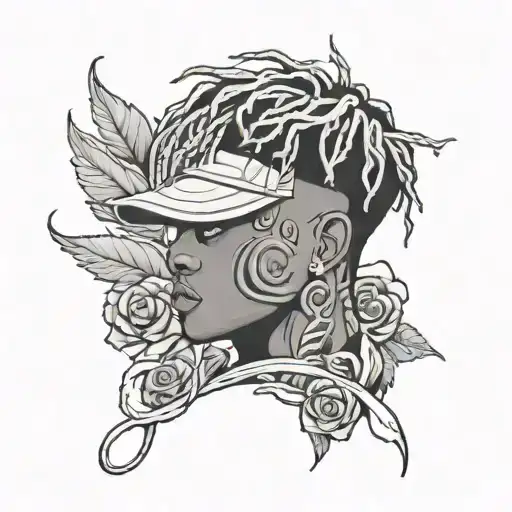 juice wrld navy tattoo design idea