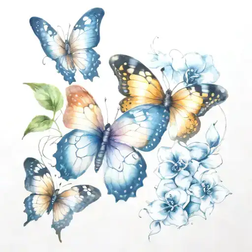 flor de Maga and Puerto Rican harlequin butterfly tattoo design idea