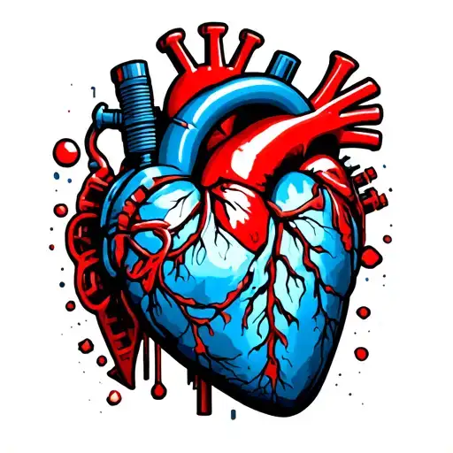 mechanical heart tattoo design idea