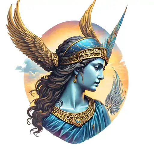 goddess Athena tattoo design idea