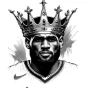 lebron james crown tattoo design idea