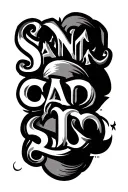text SANTOS tattoo design idea