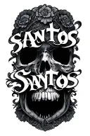text SANTOS tattoo design idea