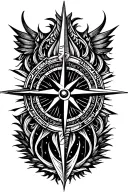 norse compass tattoo design idea