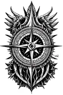 norse compass tattoo design idea