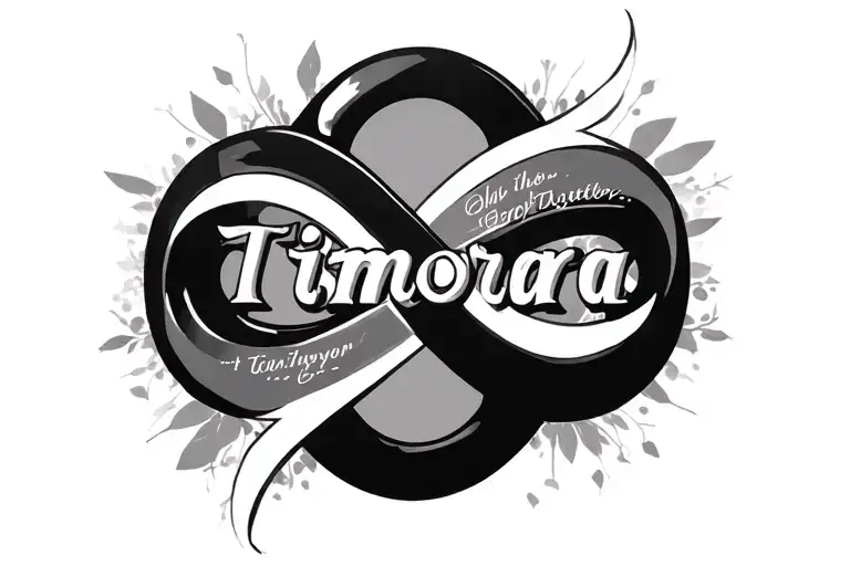 "Timora" Infinity Symbol with names tattoo design idea
