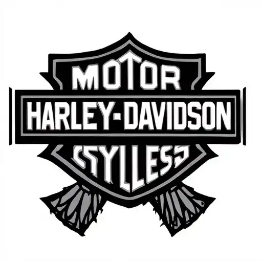 harley davidson bar and shield tattoo design idea