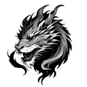 Leo Dragon tattoo design idea