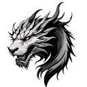 Leo Dragon tattoo design idea