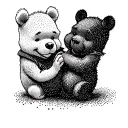 Winnie the Pooh with honey tattoo design idea