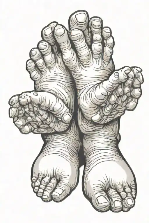 baby feet tattoo design idea