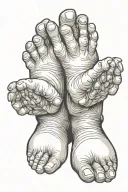baby feet tattoo design idea