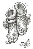 baby feet tattoo design idea