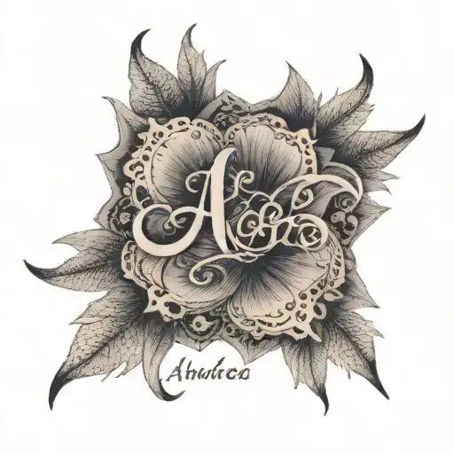 Andrea first name tattoo design idea