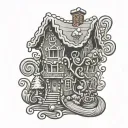 gingerbread tattoo design idea